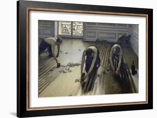 The Parquet Planers, 1875-Gustave Caillebotte-Framed Giclee Print