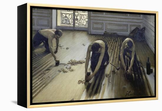 The Parquet Planers, 1875-Gustave Caillebotte-Framed Premier Image Canvas