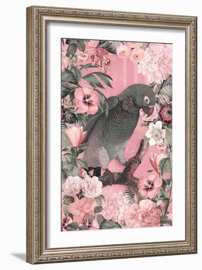 The Parrots Paradise Garden 3 Pastel Pink-Andrea Haase-Framed Giclee Print