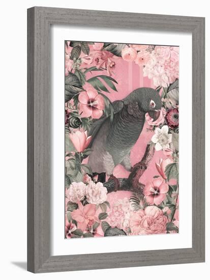 The Parrots Paradise Garden 3 Pastel Pink-Andrea Haase-Framed Giclee Print