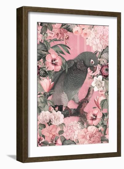 The Parrots Paradise Garden 3 Pastel Pink-Andrea Haase-Framed Giclee Print