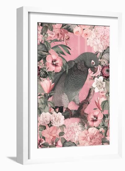 The Parrots Paradise Garden 3 Pastel Pink-Andrea Haase-Framed Giclee Print