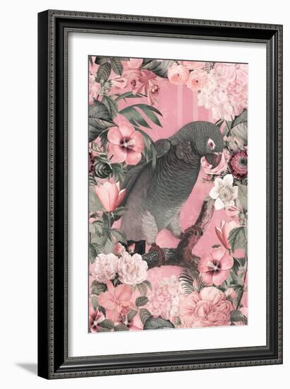 The Parrots Paradise Garden 3 Pastel Pink-Andrea Haase-Framed Giclee Print