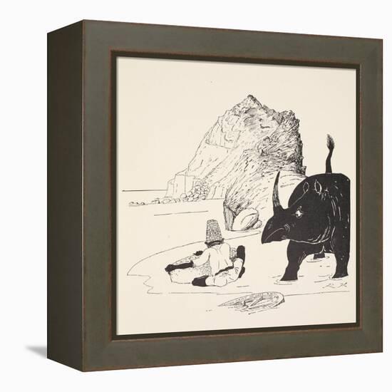 The Parsee Beginning to Eat His Cake on the Uninhabited Island-Rudyard Kipling-Framed Premier Image Canvas