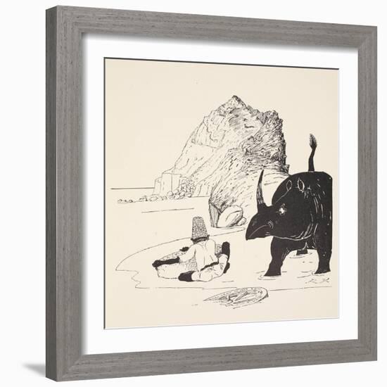 The Parsee Beginning to Eat His Cake on the Uninhabited Island-Rudyard Kipling-Framed Giclee Print