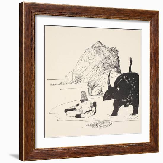 The Parsee Beginning to Eat His Cake on the Uninhabited Island-Rudyard Kipling-Framed Giclee Print