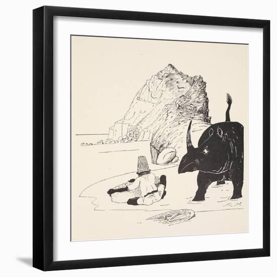 The Parsee Beginning to Eat His Cake on the Uninhabited Island-Rudyard Kipling-Framed Giclee Print