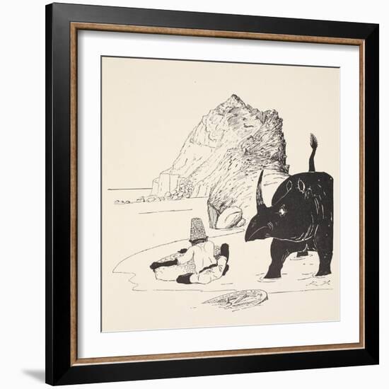 The Parsee Beginning to Eat His Cake on the Uninhabited Island-Rudyard Kipling-Framed Giclee Print