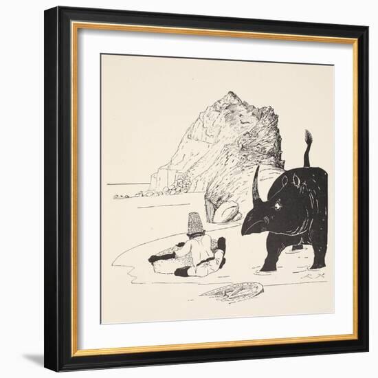 The Parsee Beginning to Eat His Cake on the Uninhabited Island-Rudyard Kipling-Framed Giclee Print