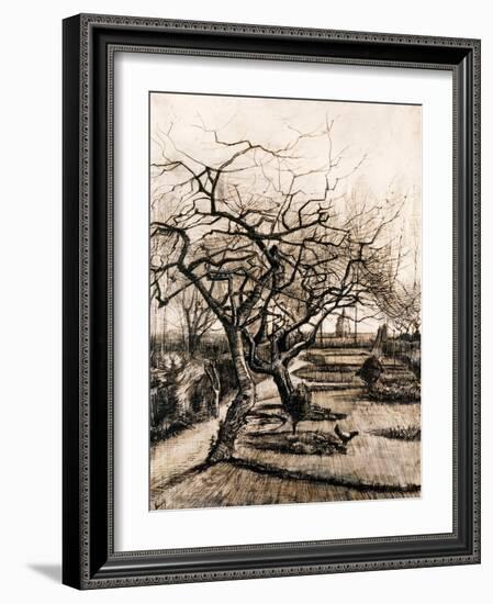 The Parsonage Garden at Nuenen in Winter-Vincent van Gogh-Framed Giclee Print