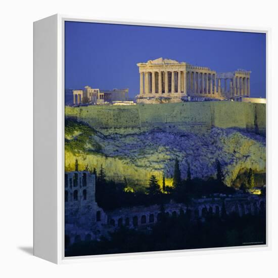 The Parthenon and Acropolis, Unesco World Heritage Site, Athens, Greece, Europe-Tony Gervis-Framed Premier Image Canvas