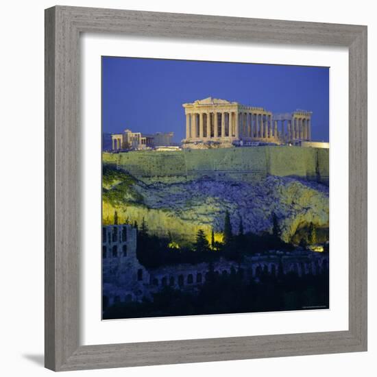 The Parthenon and Acropolis, Unesco World Heritage Site, Athens, Greece, Europe-Tony Gervis-Framed Photographic Print