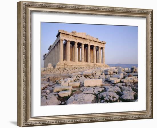 The Parthenon at Sunset, Unesco World Heritage Site, Athens, Greece, Europe-James Green-Framed Photographic Print