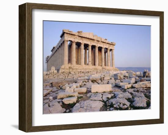 The Parthenon at Sunset, Unesco World Heritage Site, Athens, Greece, Europe-James Green-Framed Photographic Print