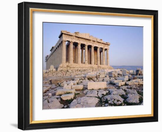 The Parthenon at Sunset, Unesco World Heritage Site, Athens, Greece, Europe-James Green-Framed Photographic Print