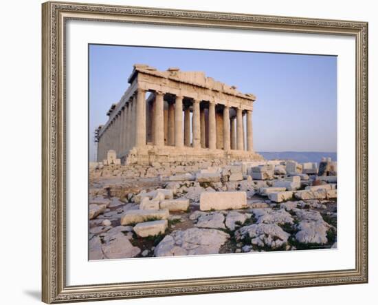 The Parthenon at Sunset, Unesco World Heritage Site, Athens, Greece, Europe-James Green-Framed Photographic Print