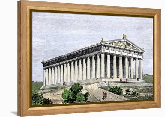 The Parthenon Atop the Acropolis at the Height of Athens' Power, 400s Bc-null-Framed Premier Image Canvas