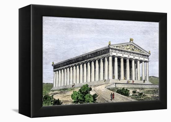 The Parthenon Atop the Acropolis at the Height of Athens' Power, 400s Bc-null-Framed Premier Image Canvas