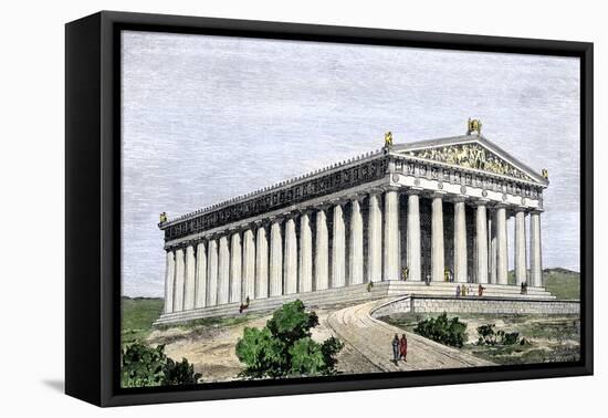The Parthenon Atop the Acropolis at the Height of Athens' Power, 400s Bc-null-Framed Premier Image Canvas