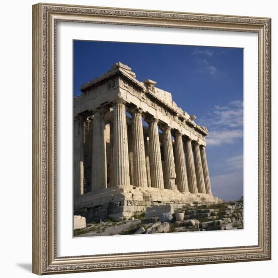 The Parthenon Temple on the Acropolis in Athens, Greece-Roy Rainford-Framed Photographic Print