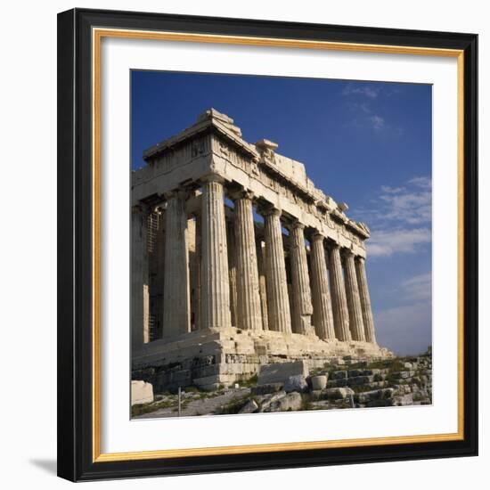 The Parthenon Temple on the Acropolis in Athens, Greece-Roy Rainford-Framed Photographic Print