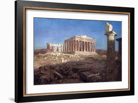 The Parthenon-Frederic Edwin Church-Framed Art Print