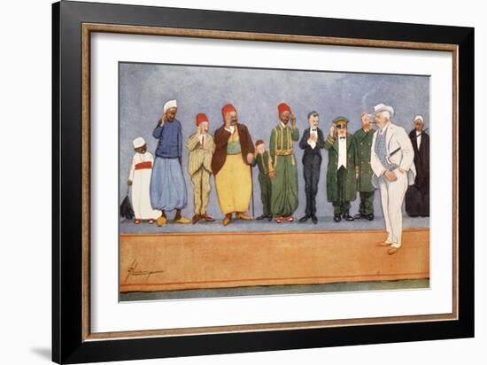 The Parting Guest, from 'The Light Side of Egypt', 1908-Lance Thackeray-Framed Giclee Print