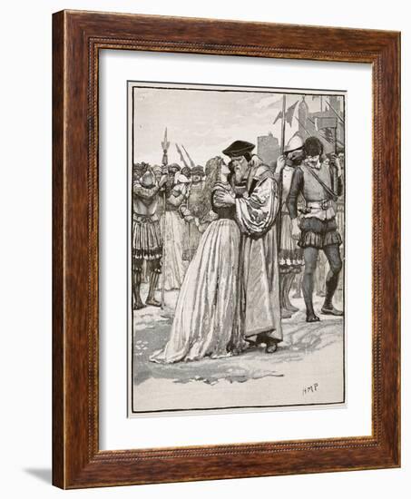 The Parting of Sir Thomas More and His Daughter-English School-Framed Giclee Print