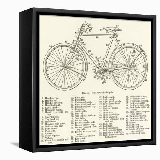 The Parts of a Bicycle-null-Framed Premier Image Canvas