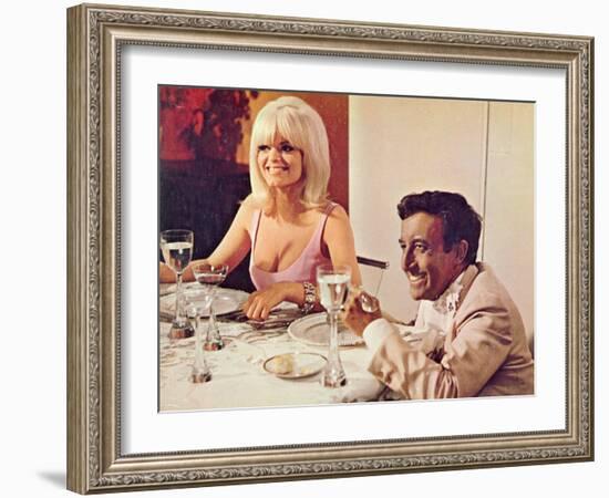 The Party, Carol Wayne, Peter Sellers, 1968-null-Framed Photo