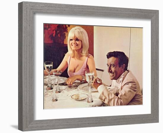 The Party, Carol Wayne, Peter Sellers, 1968-null-Framed Photo