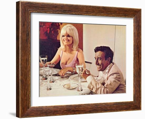 The Party, Carol Wayne, Peter Sellers, 1968-null-Framed Photo