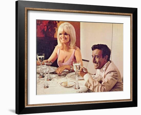 The Party, Carol Wayne, Peter Sellers, 1968-null-Framed Photo