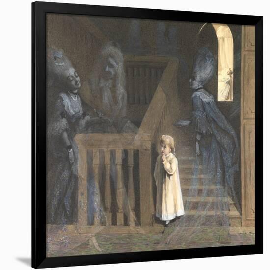 The Party on the Stairs-Adelaide Claxton-Framed Premium Giclee Print