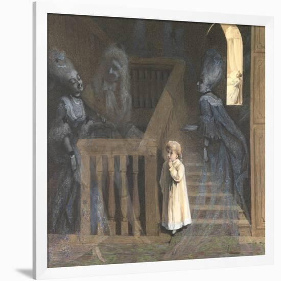 The Party on the Stairs-Adelaide Claxton-Framed Premium Giclee Print