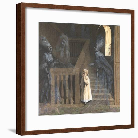 The Party on the Stairs-Adelaide Claxton-Framed Giclee Print