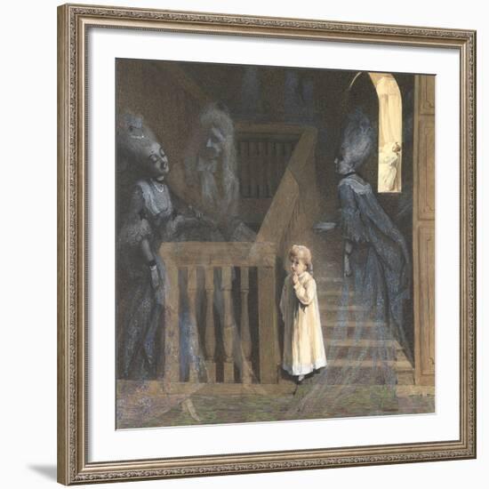 The Party on the Stairs-Adelaide Claxton-Framed Giclee Print