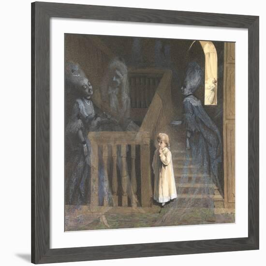 The Party on the Stairs-Adelaide Claxton-Framed Giclee Print