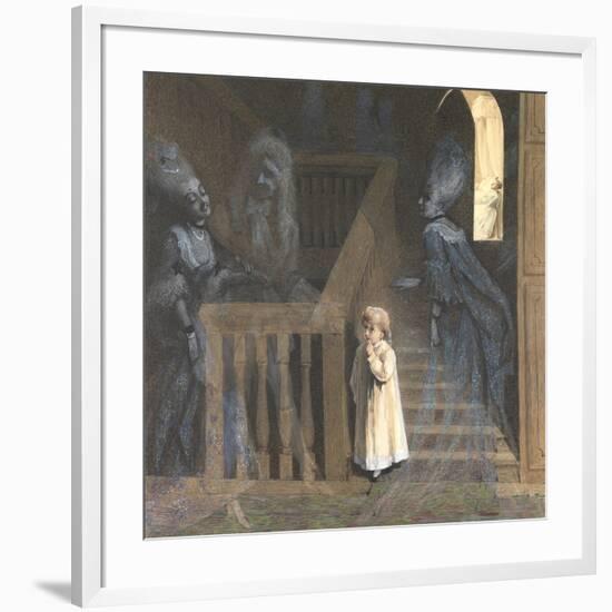 The Party on the Stairs-Adelaide Claxton-Framed Giclee Print