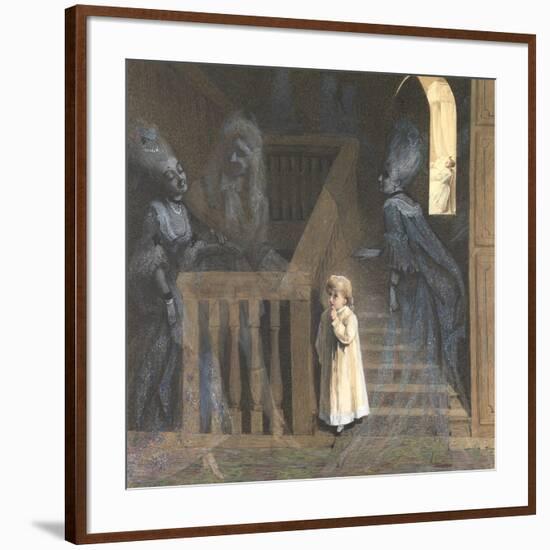 The Party on the Stairs-Adelaide Claxton-Framed Giclee Print