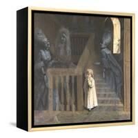 The Party on the Stairs-Adelaide Claxton-Framed Premier Image Canvas