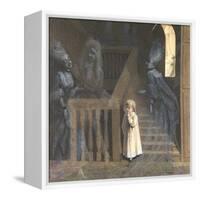 The Party on the Stairs-Adelaide Claxton-Framed Premier Image Canvas