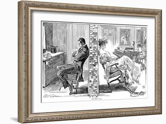 The Party Wall-Charles Dana Gibson-Framed Giclee Print