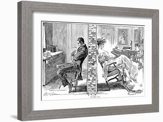 The Party Wall-Charles Dana Gibson-Framed Giclee Print