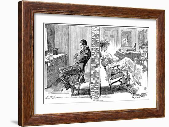 The Party Wall-Charles Dana Gibson-Framed Giclee Print