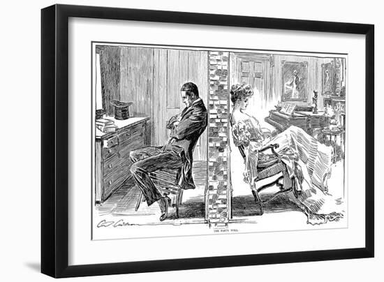 The Party Wall-Charles Dana Gibson-Framed Giclee Print