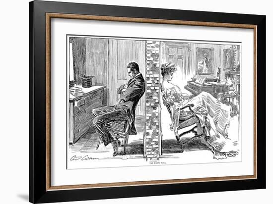 The Party Wall-Charles Dana Gibson-Framed Giclee Print