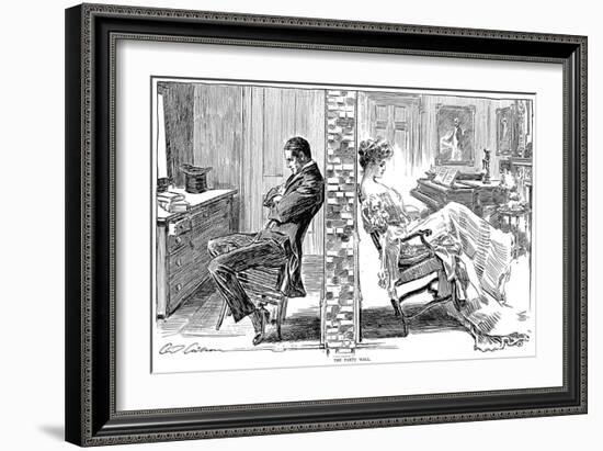 The Party Wall-Charles Dana Gibson-Framed Giclee Print