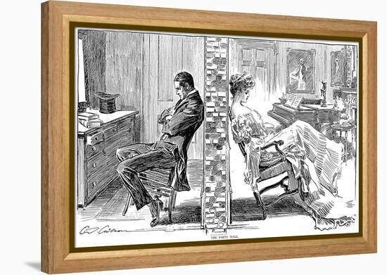 The Party Wall-Charles Dana Gibson-Framed Premier Image Canvas