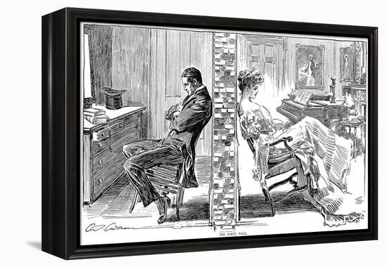 The Party Wall-Charles Dana Gibson-Framed Premier Image Canvas